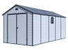 Garden house, plastic tool house, light gray small house 241x238x456 cm G21 Boston 1104