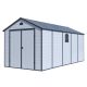 Garden house, plastic tool house, light gray small house 241x238x456 cm G21 Boston 1104