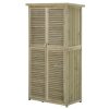 Garden shed wooden cabinet tool shed with bitumen roof, lattice door 87x46.5x160 cm