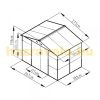 Garden house, steel tool house 277x198x191 cm green G21 GAH 529