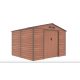 Garden house, steel tool house, wood effect small house 277x198x255 cm brown G21 GAH 706