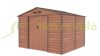 Garden house, steel tool house, wood effect small house 277x198x255 cm brown G21 GAH 706