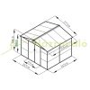 Garden house, steel tool house, wood effect small house 277x198x255 cm brown G21 GAH 706