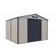 Garden house, steel tool house 277x198x255 cm beige and gray G21 GAH 706