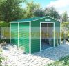 Garden house, steel tool house 277x198x255 cm green G21 GAH 706