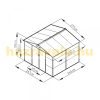 Garden house, steel tool house 277x198x255 cm green G21 GAH 706