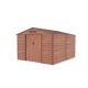 Garden house, steel tool house, wood effect small house 277x198x319 cm brown G21 GAH 884