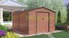 Garden house, steel tool house, wood effect small house 277x198x319 cm brown G21 GAH 884