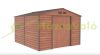 Garden house, steel tool house, wood effect small house 277x198x319 cm brown G21 GAH 884