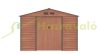 Garden house, steel tool house, wood effect small house 277x198x319 cm brown G21 GAH 884
