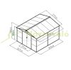 Garden house, steel tool house, wood effect small house 277x198x319 cm brown G21 GAH 884