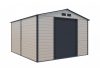 Garden house, steel tool house 277x198x319 cm beige and gray G21 GAH 884