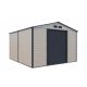 Garden house, steel tool house 277x198x319 cm beige and gray G21 GAH 884