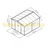 Garden house, steel tool house 277x198x319 cm green G21 GAH 884
