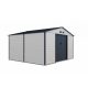 Garden house, steel tool house 340x205x319 cm beige and gray G21 GAH 1085