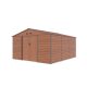 Garden house, steel tool house, wood effect small house 340x205x382 cm brown G21 GAH 1300