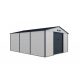 Garden house, steel tool house 340x205x382 cm beige and gray G21 GAH 1300