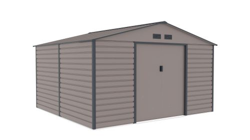 Garden house, steel tool house gray 340x205x319 cm G21 GAH 1085