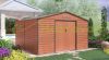 Garden house, steel tool house, wood effect small house 340x205x319 cm brown G21 GAH 1085 