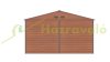 Garden house, steel tool house, wood effect small house 340x205x319 cm brown G21 GAH 1085 