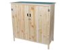 Tool shed wooden cabinet, garden cabinet storage 120x115x55 cm natural brown