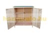 Tool shed wooden cabinet, garden cabinet storage 120x115x55 cm natural brown