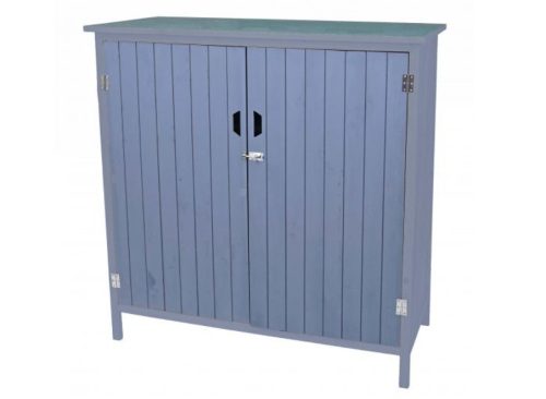 Tool shed wooden cabinet, garden cabinet storage 120x115x55 cm gray