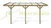 Car parking pergola 300x500 cm pine wood can be attached to the side wall impregnated wood without roof