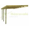 Car parking pergola 300x500 cm pine wood can be attached to the side wall impregnated wood without roof