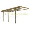 Car parking pergola 300x500 cm pine wood can be attached to the side wall impregnated wood without roof