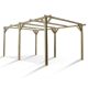 Car parking pergola 300x500 cm pine wood free-standing impregnated wood without roof