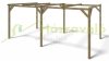 Car parking pergola 300x500 cm pine wood free-standing impregnated wood without roof