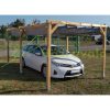 Car parking pergola 300x500 cm pine wood free-standing impregnated wood without roof