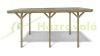 Car parking pergola 300x500x233 cm pine wood free-standing impregnated wood corrugated sheet roof