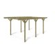 Car parking pergola 300x500x233 cm pine wood free-standing impregnated wood without roof