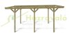 Car parking pergola 300x500x233 cm pine wood free-standing impregnated wood without roof