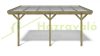 Car parking pergola 300x500 cm pine wood can be attached to the side wall impregnated wood PVC roof covering