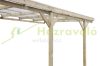 Kocsibeálló pergola 300x500 cm fenyőfa oldalfalhoz rögzíthető impregnált fa PVC tető borítás