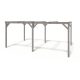 Carport pergola 300x510 cm pine wood free-standing impregnated gray carport without roof