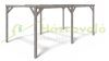 Carport pergola 300x510 cm pine wood free-standing impregnated gray carport without roof