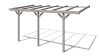 Carport pergola 300x524 cm pine wood 15 m² carport attached to side wall impregnated wood 