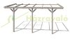 Kocsibeálló pergola 300x524 cm fenyőfa 15 m² oldalfalhoz rögzíthető autóbeálló impregnált fa