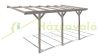 Carport pergola 300x524 cm pine wood 15 m² carport attached to side wall impregnated wood 