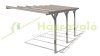 Carport pergola 300x524 cm pine wood 15 m² carport attached to side wall impregnated wood 