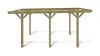 Carport pergola 304x512 cm pine wood 15.56 m² free-standing impregnated carport without roof