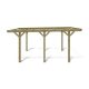 Carport pergola 304x512 cm pine wood 15.56 m² free-standing impregnated carport without roof