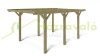 Carport pergola 304x512 cm pine wood 15.56 m² free-standing impregnated carport without roof