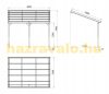 Carport carport can be attached to a 400x300x230 side wall