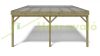 Double car parking pergola 580x510 cm pine wood can be attached to the side wall impregnated wood PVC roof covering