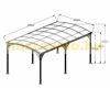 Aluminum carport, carport 300x505 cm carport with polycarbonate roof